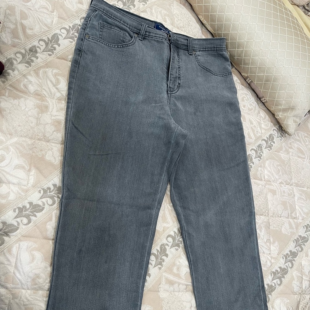 Charter Club Women's Gray Straight Jeans
